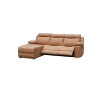 Sofá relax eléctrico con chaiselongue derecho Nellie 3 plazas Stone