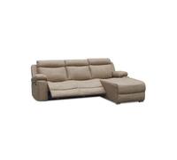 Sofá relax eléctrico con chaiselongue izquierdo Nellie 3 plazas Cement