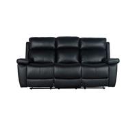 Sofá relax eléctrico thea piel negro 3 plazas