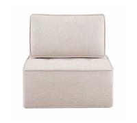 Sofá relax individual 1 plaza - sillón tapizado para dormitorio, salón o habitación infantil - beige