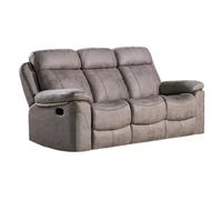 Sofá relax manual de 3 plazas modelos Menfis. Tapizado en tela Nolia disponible en varios colores.