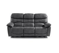 Sofá relax motorizado tela esprit 3 plazas gris - conforama