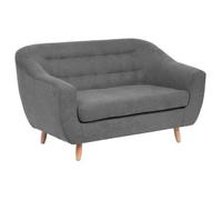 Sofá "retro" 2 Plazas Gris - Atmosphera Createur D'interieur