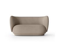Ferm Living Sofá bouclé 2 plazas Rico Bouclé sand