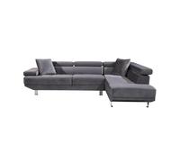 Sofa Rinconera Chaise Longue Executive gris 262x190cm vista de frente lado derecho Gray