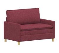 vidaXL Sofá 126 x 81 x 87,5 cm Multicolor Rojo vino tinto