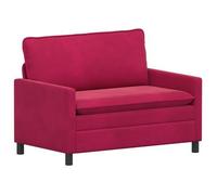 vidaXL Sofá 126 x 81 x 87,5 cm Terciopelo Multicolor Rojo vino tinto