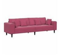 vidaXL Sofá Rojo vino 250 x 77 x 76 cm Terciopelo