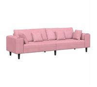 Sofá Rosa 250 x 77 x 76 cm Terciopelo