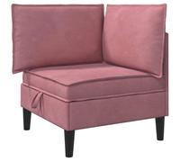 Sofa rosa de felpa con espacio de almacenamiento, marca vidaXL