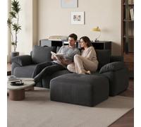 Sofá Seccional Modular con Cojines, Sofá de esquina Convertible