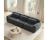 Sofá STILVORA de 3 plazas con cojines y base antideslizante. Sofá modular, sin necesidad de montaje y con soporte ergonómico. Sofá de relax con espuma de alta elasticidad, ideal para salones, confecci