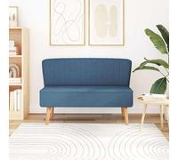 Sofá tapizado, 117x55.5x77 cm, color azul. Sofá para sala de estar, dormitorio, apartamento, habitación de invitados u oficina