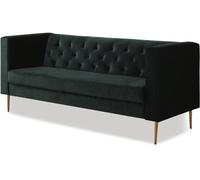 Sofá terciopelo "bruce" - 3 plazas - verde oscuro