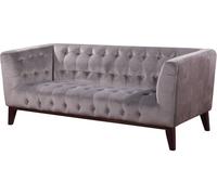 Sofá terciopelo "vanessa" - gris claro
