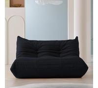 Sofá tipo puf, sofá de suelo perezoso, silla de terciopelo de peluche Togo para sala de estar, dormitorio, salón, oficina, 2 plazas