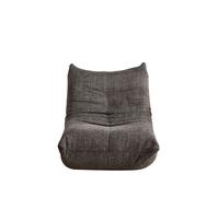 Sofá togo de chenilla - sillón bajo sin brazos con espuma viscoelástica - gris