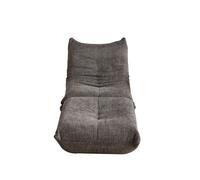 Sofá togo de chenilla - sillón bajo sin brazos con reposapiés, espuma viscoelástica - gris