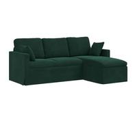 Sofá Verde Oscuro 198 X 134 X 80 Cm Terciopelo Vidaxl