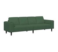 vidaXL Sofá 250 x 77 x 76 cm Tela de Pana Multicolor Verde oscuro