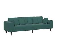 Sofá Verde Oscuro 250 X 77 X 76 Cm Terciopelo Vidaxl