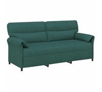 vidaXL Sofá de 3 plazas 198 x 83 x 95 cm Tela Multicolor Verde oscuro