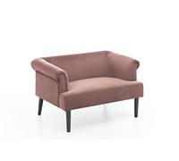 Sofás de Dos plazas Charlie de la colección Atlantic Home, Madera Maciza, (1) Rosa, 118/85/88 cm
