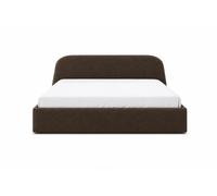 Sofello, cama de diseño Bett MORI, 120x200 cm – tapizada en suave terciopelo, estructura de metal, incluye cajón para ropa de cama