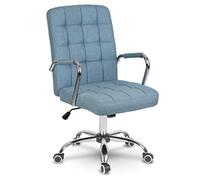 Sofotel Silla de Escritorio Silla de Oficina giratoria Altura Ajustable Reposabrazos Silla de Estudio Doble Ruedas de Goma Benton Azul