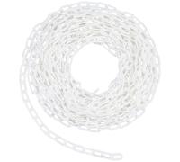 SOFPLATE Cadena de Seguridad de Plástico Blanco Cadena de Barrera Blanca de PVC Y Larga Eslabón de 49cm de Diámetro Barrera de Seguridad para Estacionamiento Resistente A la Intemperie para Control d