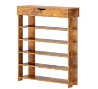 sogesfurniture Zapatero de madera con 5 niveles, para 20 pares de zapatos, ideal para vestíbulo, pasillo, escalera, 75 x 30 x 94 cm, marrón vintage, 10CZWKL24-FG