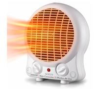 SOGO Calefactor Baño Bajo Consumo 2000W - Calefactor de Calentamiento Rápido y Eficiente 3 Modos: Ventilador, Calor 1 y Calor 2 - Calefactor con Protección Sobrecalentamiento