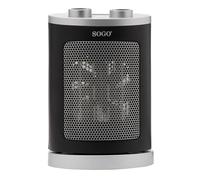 SOGO Calefactor Pequeño Bajo Consumo Calor Rápido 1500W - Calefactor Eléctrico Oscilante PTC con Termostato Ajustable - Calefactor Portátil Silencioso con Protección Sobrecalentamiento para Hogar