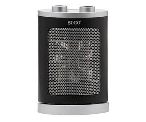 SOGO Calefactor Pequeño Bajo Consumo Calor Rápido 1500W - Calefactor Eléctrico Oscilante PTC con Termostato Ajustable - Calefactor Portátil Silencioso con Protección Sobrecalentamiento para Hogar
