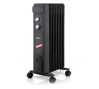 Sogo RADIADOR para hogar Estufa de Aceite de alta eficacia 7 ELEMENTOS - 1500W Negro, con ruedas (SS-18455)