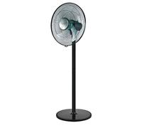 SOGO Ventilador De Pie Potente Y Silencioso 40cm Con Altura Ajustable 90-135cm - Ventilador De Suelo Oscilante Con 3 Velocidades - 5 Aspas Bajo Ruido 50W Clase Energética Color Negro