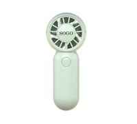 SOGO Ventilador de Mano Portátil Recargable USB - Mini Ventilador 500mAh hasta 10400 RPM, 3 Velocidades, Compacto, Ligero y Silencioso para Viajes, Oficina y Verano (VERDE)