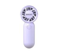 SOGO Ventilador de Mano Portátil Recargable USB - Mini Ventilador 500mAh hasta 10400 RPM, 3 Velocidades, Compacto, Ligero y Silencioso para Viajes, Oficina y Verano (PURPURA)