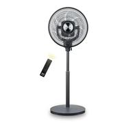 SOGO Ventilador de Pie 40 cm 65W Oscilación 360° - Alta Potencia con 3 Velocidades, Altura Regulable, Cabezal Multidireccional y Base Estable - Color Negro