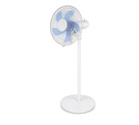 SOGO Ventilador de Pie Silencioso 40 cm con Altura Ajustable 90-125 cm - Ventilador Oscilante con 3 Velocidades y 5 Aspas - Ventilador Potente y de Bajo Consumo 50W Blanco SS-21245-W