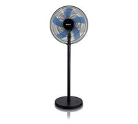 Sogo - Ventilador de pie SS21270 40 cm para uso doméstico en piso o mesa, 50 W, diseño compacto negro y azul, ideal para ventilación eficiente en salón, dormitorio o oficina Black Medium