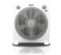 Sogo - Ventilador de sobremesa BoxFan SS21120 de 30 cm, 45 W, diseño compacto y eficiente para escritorio o piso, color gris y blanco Gray Medium