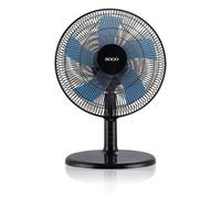 Sogo - Ventilador de sobremesa SS21440 para uso doméstico, potencia 45 W, diseño compacto 30 cm, ideal para escritorio o piso, color negro y azul Black Medium
