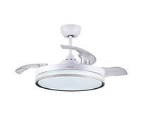 SOGO Ventilador de Techo con Luz LED y Mando Distancia para Control Remoto - Lámpara Ventilador Techo Dormitorio con 3 Aspas Plegables y 6 Velocidades - Luz de Techo con Función Reversible