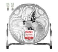 SOGO Ventilador Industrial Power Fan 50cm 170W Con Aspas De Metal - Ventilador De Suelo Potente Y Silencioso Con Inclinación Ajustable - Asa Transporte 3 Velocidades Rejilla Seguridad Clase A