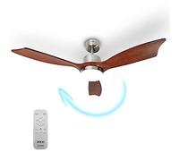 SOGO Ventilador Techo con Luz LED Regulable y Silencioso - Ventilador Techo con Mando a Distancia y Temporizador Programable - Ventilador DC 137 Cm Bajo Consumo con Modo Invierno Verano