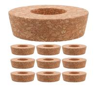 SOIMISS 10 Piezas Tapón de Corcho con Orificio Central | Corcho Natural y Madera Blanda, Diseño Cónico, Flujo de Agua y Aireación, para Esquejes y Tarros