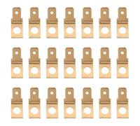 SOIMISS 100 Piezas Conectores Eléctricos Automotrices de Latón Dorado Estructura Macho de Pala y Engarce de Anillo para Conexiones Seguras y Minimización de Resistencia