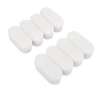 SOIMISS 8 Piezas Parachoques de Asiento de Inodoro para Bidé Cojines para Tapa de Inodoro TPE Blanco Reducción de Ruido Fácil Mantenimiento para Mayores