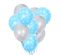 SOIMISS Globos de Látex de 12 Pulgadas Copos de Nieve Juego de 10 Navideños para Decoración de Fiestas y Ambiente Festivo en Bar o Hogar